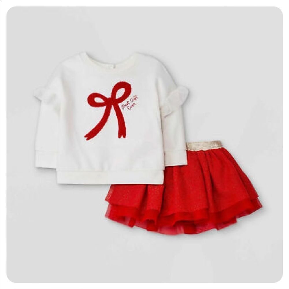 NEW Cat & Jack Sweater & Tutu Skirt Size 18 months